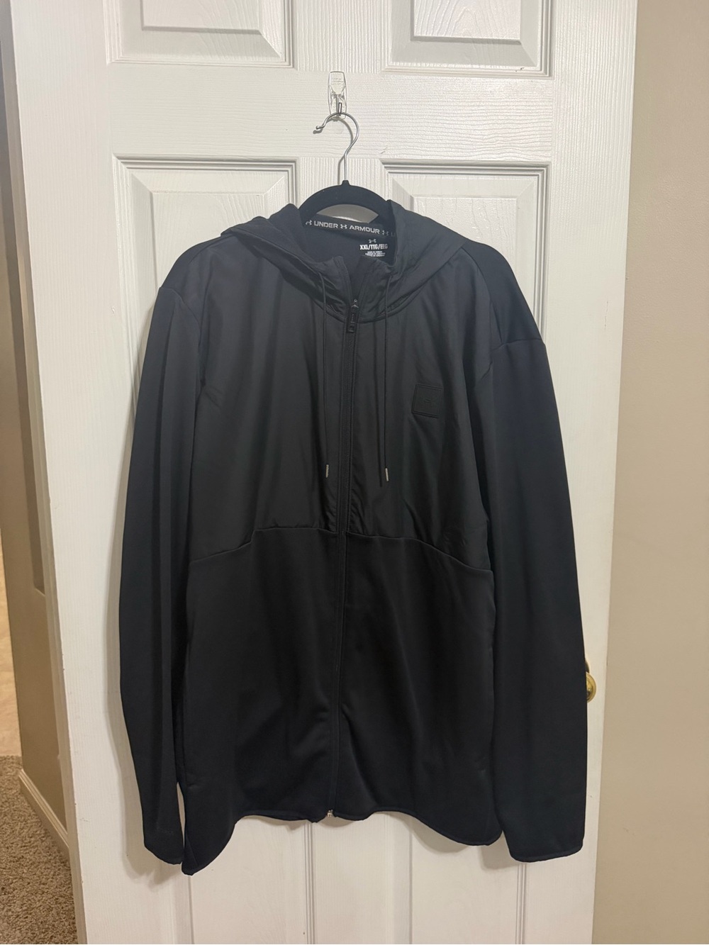 Under Armour Men's Black Full-Zip Hooded Performance Jacket